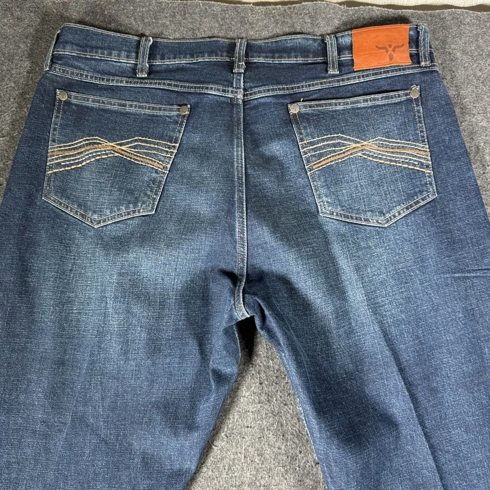 Wrangler 20X No. 42 Vintage Bootcut Mens Jeans Dark Wash 36x36 Blue Denim